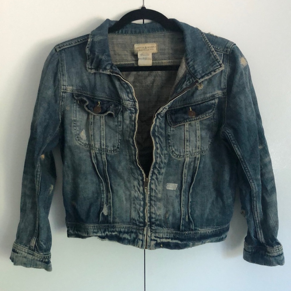 Distressed Ralph Lauren Jean Jacket